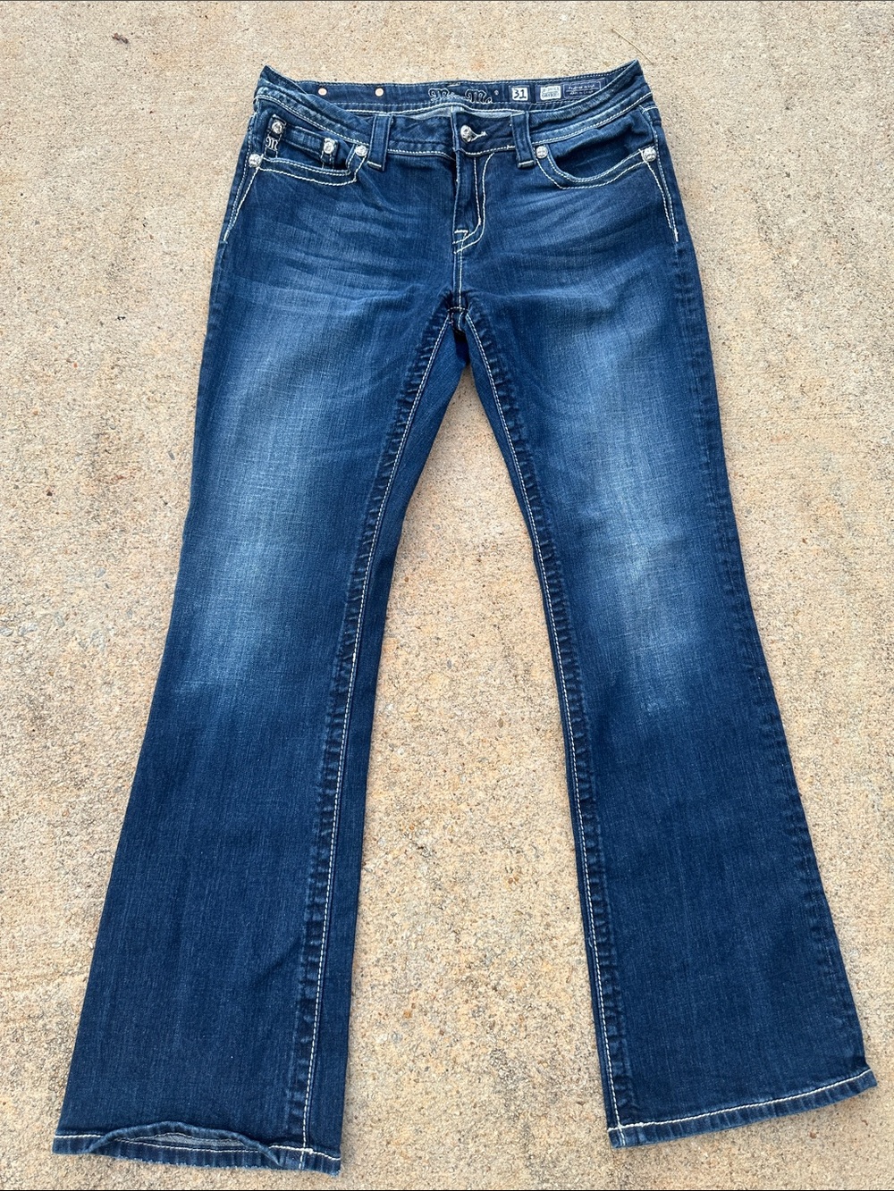 Miss Me Dark Blue EASY BOOT Jeans SZ 31